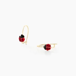 Histoire d'Or Boucles D'oreilles Pendantes Helidie Coccinelle Or Jaune Best