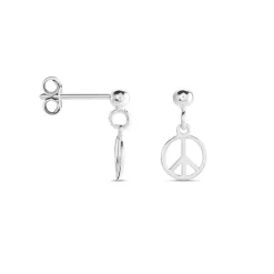 Histoire d'Or Boucles D'oreilles Pendantes Paz Argent Blanc Discount