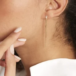 Histoire d'Or Boucles D'oreilles Pendantes Carrine Or Jaune Oxyde De Zirconium Clearance