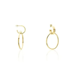 Histoire d'Or Boucles D'oreilles Pendantes Juhani Acier Jaune Online