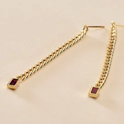 Histoire d'Or Boucles D'oreilles Pendantes Chain Or Jaune Améthyste or jaune améthyste violet Clearance