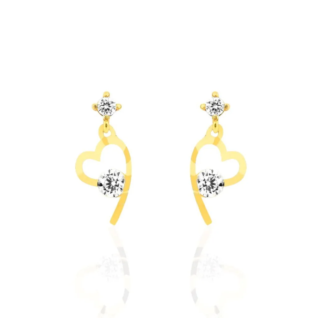 Histoire d'Or Boucles D'oreilles Pendantes Romance De Zirconium or jaune oxyde Online