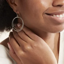 Histoire d'Or Boucles D'oreilles Pendantes Nadiona Argent Blanc Discount