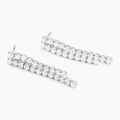 Histoire d'Or Boucles D'oreilles Pendantes Louann Argent Blanc Oxyde De Zirconium Sale