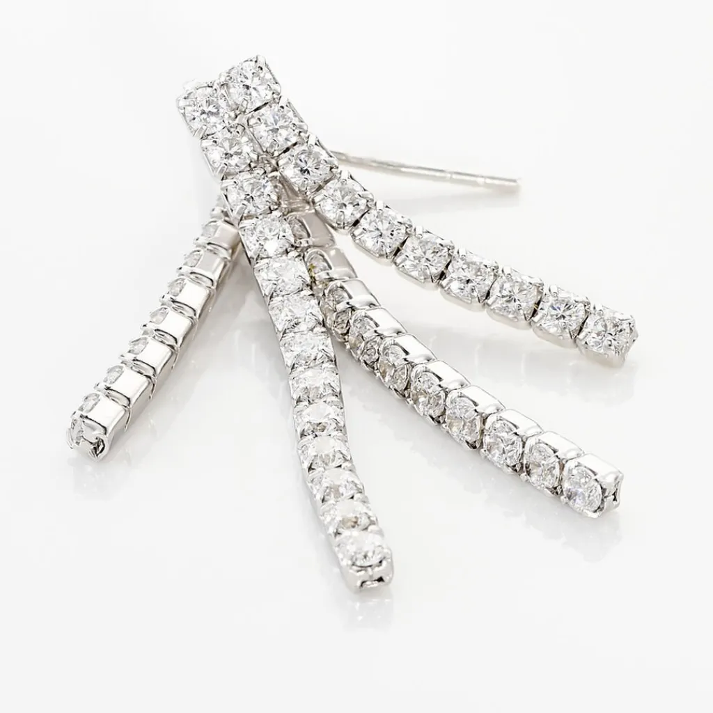 Histoire d'Or Boucles D'oreilles Pendantes Louann Argent Blanc Oxyde De Zirconium Sale