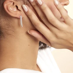 Histoire d'Or Boucles D'oreilles Pendantes Louann Argent Blanc Oxyde De Zirconium Sale