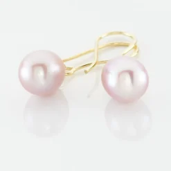 Histoire d'Or Boucles D'oreilles Pendantes Baroque Or Jaune Perle De Culture Sale