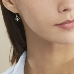 Histoire d'Or Boucles D'oreilles Pendantes Lucrezia Argent Blanc Sale