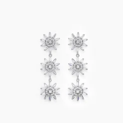 Histoire d'Or Boucles D'oreilles Pendantes Daisy Argent Blanc Oxyde De Zirconium Discount