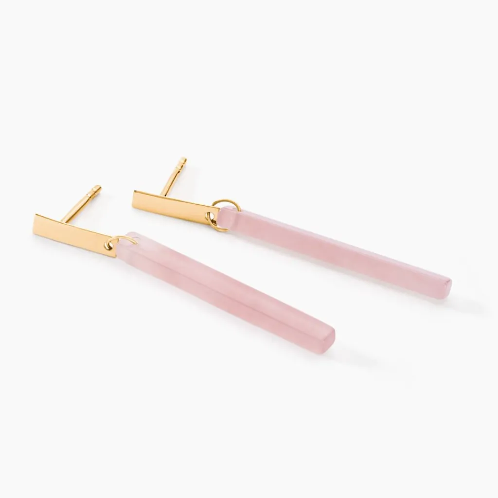 Histoire d'Or Boucles D'oreilles Pendantes Halcyone Or Jaune Calcédoine or jaune calcédoine pêche Sale