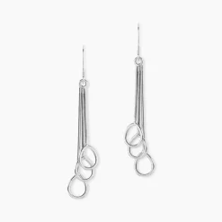 Histoire d'Or Boucles D'oreilles Pendantes Flat Argent Blanc Outlet