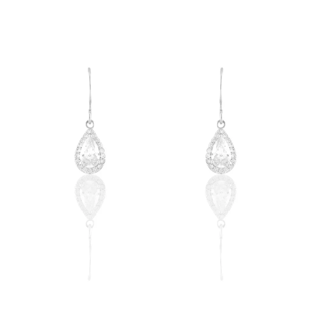 Histoire d'Or Boucles D'oreilles Pendantes Perce-neige Argent Oxyde De Zirconium