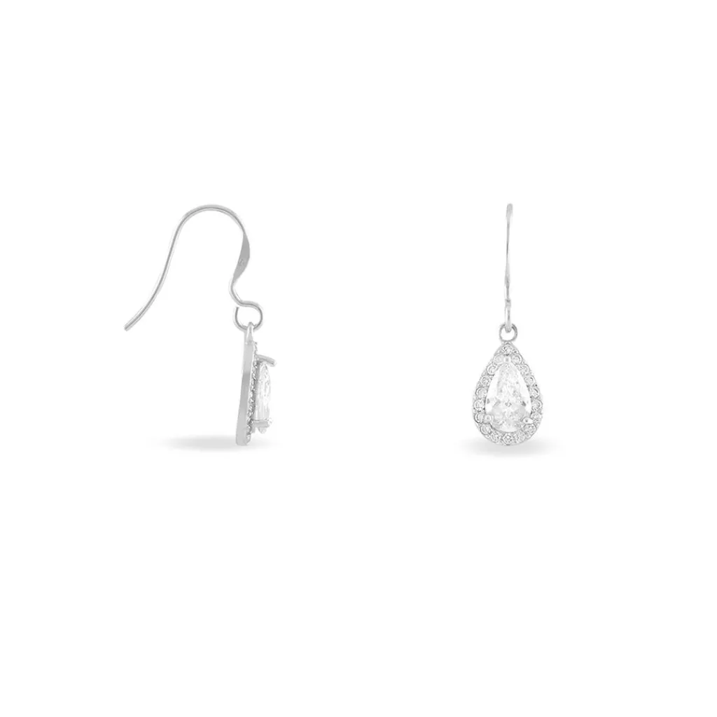 Histoire d'Or Boucles D'oreilles Pendantes Perce-neige Argent Oxyde De Zirconium