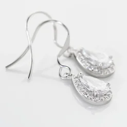 Histoire d'Or Boucles D'oreilles Pendantes Perce-neige Argent Oxyde De Zirconium
