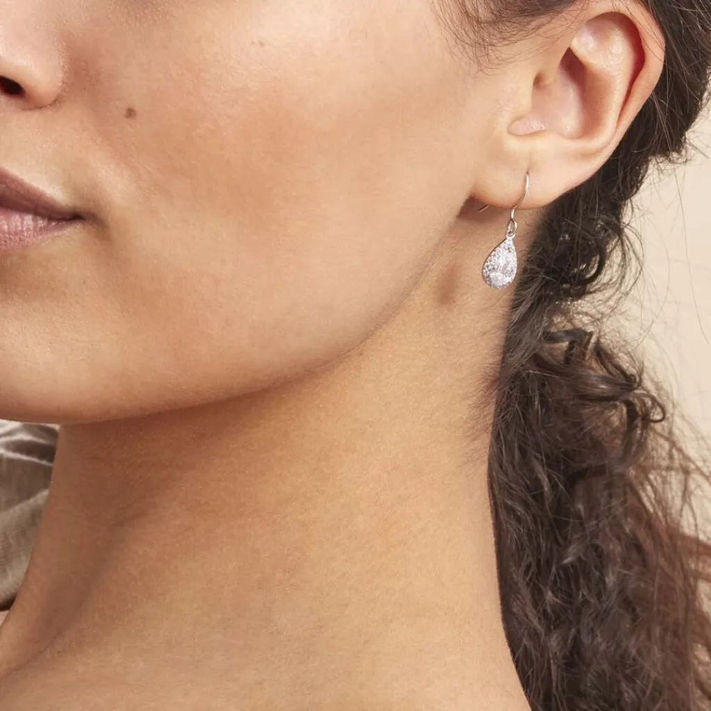 Histoire d'Or Boucles D'oreilles Pendantes Perce-neige Argent Oxyde De Zirconium