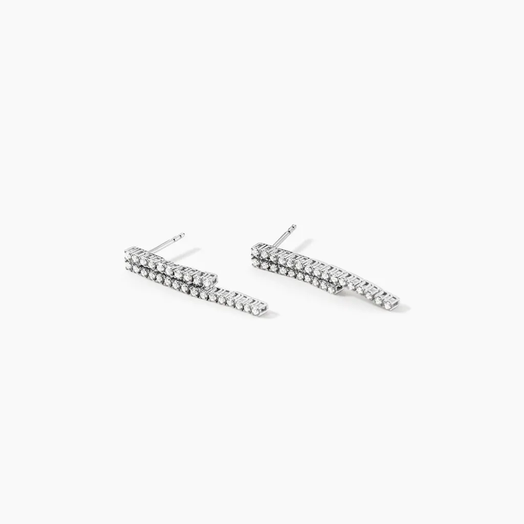 Histoire d'Or Boucles D'oreilles Pendantes River Or Blanc Diamant Best