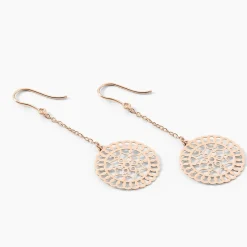 Histoire d'Or Boucles D'oreilles Pendantes Rotonda Argent Rose Discount