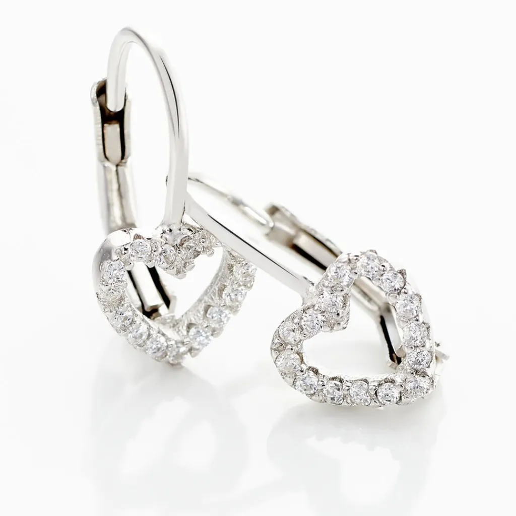 Histoire d'Or Boucles D'oreilles Pendantes Elisene Argent Blanc Oxyde De Zirconium Outlet