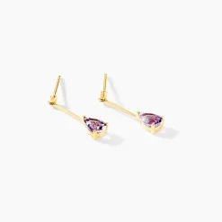 Histoire d'Or Boucles D'oreilles Pendantes Goutte Or Jaune Amethyste Online