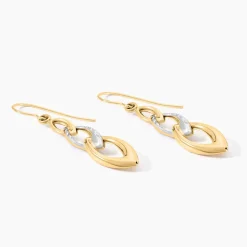 Histoire d'Or Boucles D'Oreilles Pendantes Pentti Or Bicolore Discount