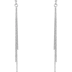 Histoire d'Or Boucles D'oreilles Pendantes Yalle Argent Blanc Best