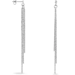 Histoire d'Or Boucles D'oreilles Pendantes Yalle Argent Blanc Best