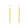 Histoire d'Or Boucles D'oreilles Pendantes Jerry Corde Or Jaune New