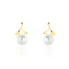 Histoire d'Or Boucles D'oreilles Pendantes Campanule Or Jaune Perle De Culture Best