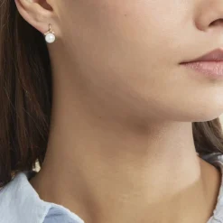 Histoire d'Or Boucles D'oreilles Pendantes Campanule Or Jaune Perle De Culture Best