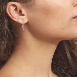 Histoire d'Or Boucles D'oreilles Pendantes Leent Argent Blanc Best