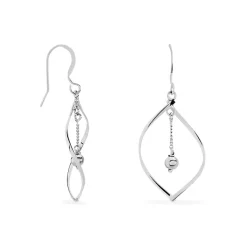 Histoire d'Or Boucles D'oreilles Pendantes Melaine Argent Blanc New