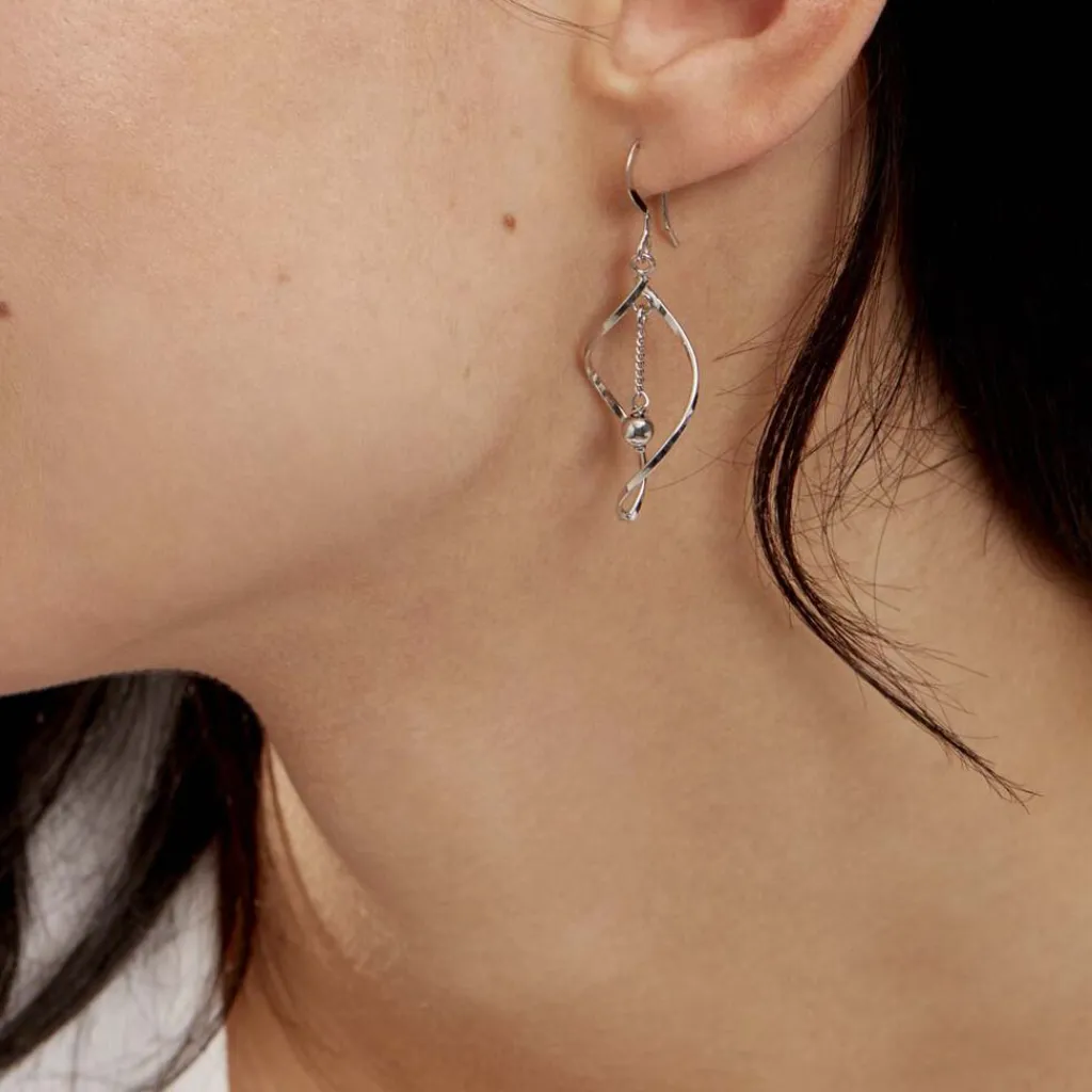 Histoire d'Or Boucles D'oreilles Pendantes Melaine Argent Blanc New