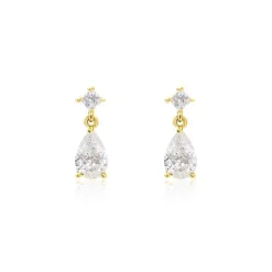 Histoire d'Or Boucles D'oreilles Pendantes Faas Or Jaune Oxyde De Zirconium Best