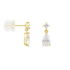 Histoire d'Or Boucles D'oreilles Pendantes Faas Or Jaune Oxyde De Zirconium Best