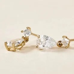 Histoire d'Or Boucles D'oreilles Pendantes Faas Or Jaune Oxyde De Zirconium Best