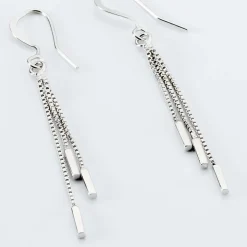 Histoire d'Or Boucles D'oreilles Pendantes Ginevra Argent Blanc New
