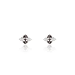 Histoire d'Or Boucles D'oreilles Pendantes Enid Or Blanc Diamant