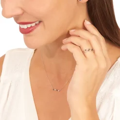 Histoire d'Or Boucles D'oreilles Pendantes Enid Or Blanc Diamant