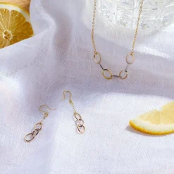 Histoire d'Or Boucles D'oreilles Pendantes Lucette Or Bicolore Hot