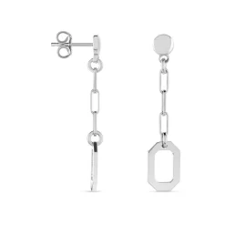 Histoire d'Or Boucles D'oreilles Pendantes Soho Argent Blanc Clearance