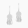 Histoire d'Or Boucles D'oreilles Pendantes Ida Argent Blanc Discount
