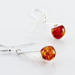 Histoire d'Or Boucles D'oreilles Pendantes Argent Blanc Simona Ambre Sale