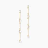 Histoire d'Or Boucles D'oreilles Pendantes Nanuk Or Jaune Oxyde Et Perle De Culture Hot