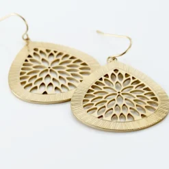 Histoire d'Or Boucles D'oreilles Pendantes Acier Doré Iwona Clearance