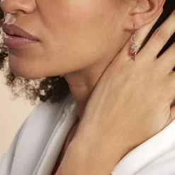 Histoire d'Or Boucles D'oreilles Pendantes Argent Blanc Abellia Ambre Best