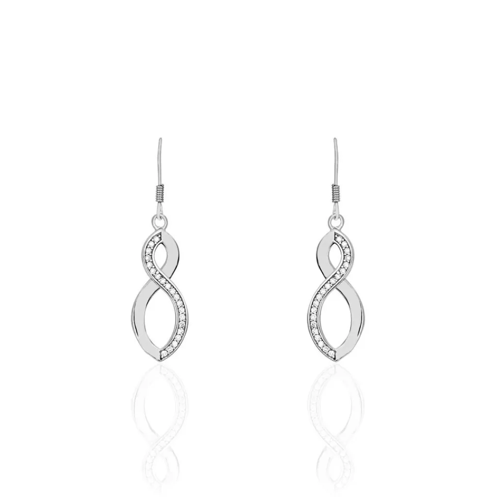 Histoire d'Or Boucles D'oreilles Pendantes Odile Argent Blanc Oxyde De Zirconium Hot