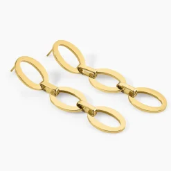 Histoire d'Or Boucles D'oreilles Pendantes Sprita Acier Doré