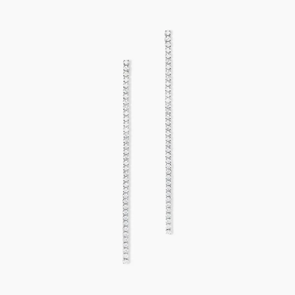 Histoire d'Or Boucles D'oreilles Pendantes Lou-anne De Zirconium argent blanc oxyde