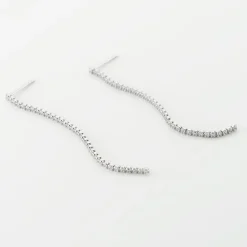 Histoire d'Or Boucles D'oreilles Pendantes Lou-anne De Zirconium argent blanc oxyde