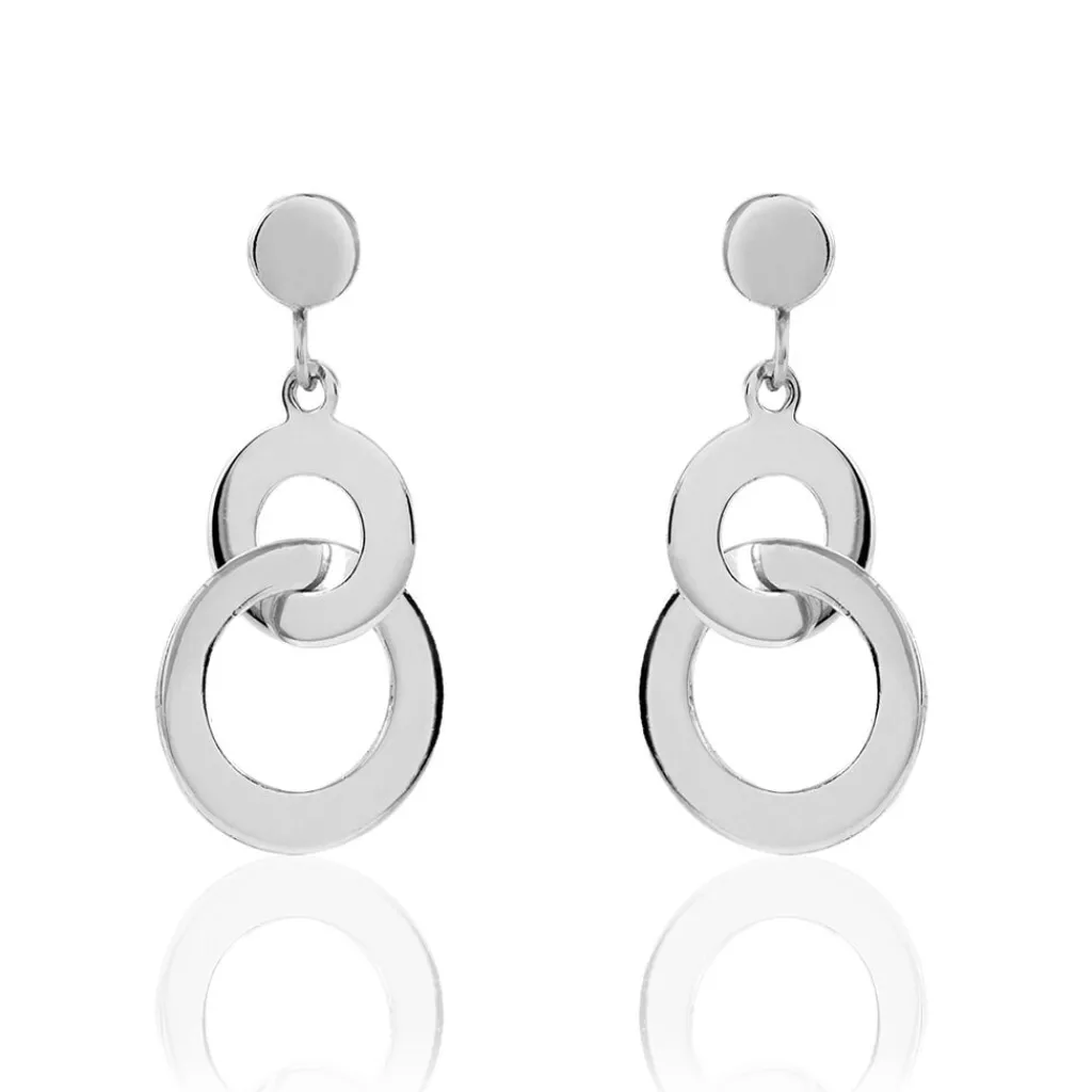 Histoire d'Or Boucles D'oreilles Pendantes Anjeza Argent Blanc Clearance